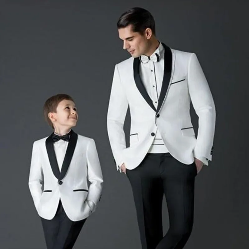 2021 Naujas berniukų kostiumai vestuvėms Vaikų Kostiumas naujas Juodas/Baltas Vaikutis Vestuvių Prom Kostiumai, švarkai berniukams Smokingas(Striukė+Kelnės+Kaklaraištis )
