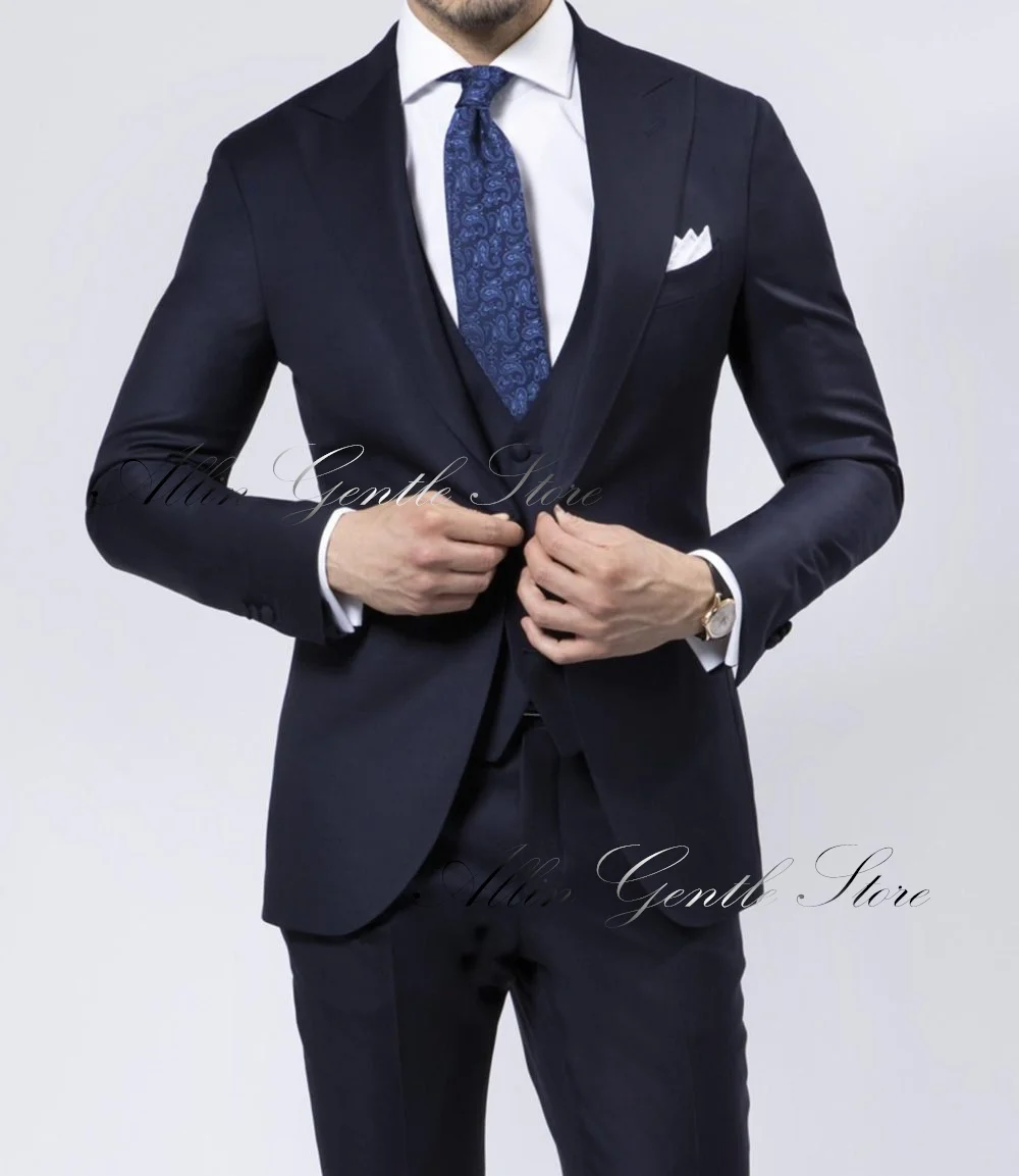 Aukštos klasės Vyrų Kostiumai Nustatyti Verslo Klasikinio Stiliaus Pantsuits Už Vestuves Tuxedos Individualius 2 Dalių (Švarkas+Kelnės)