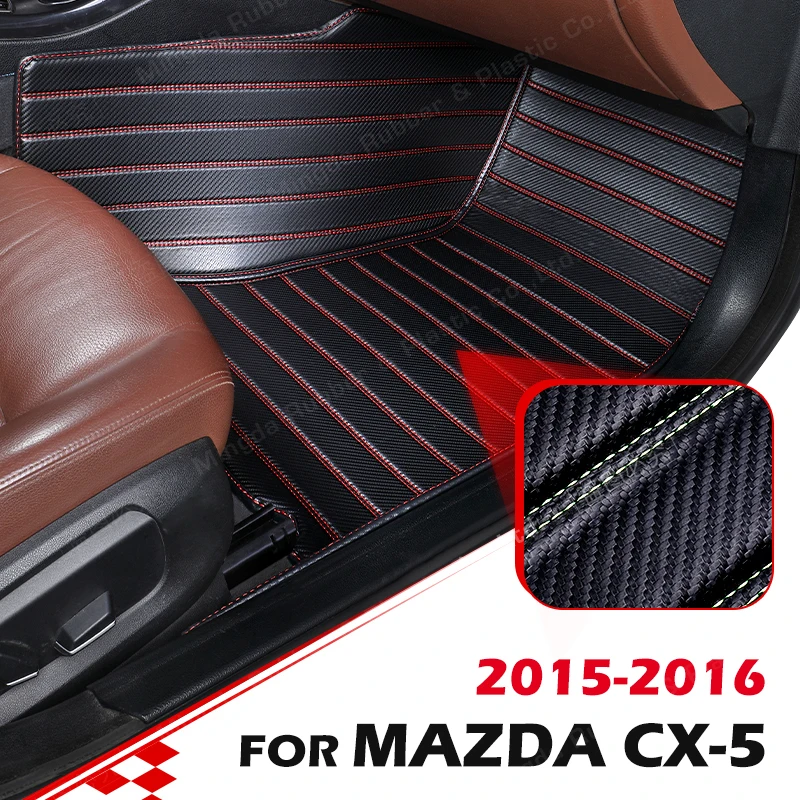 Custom Anglies Pluošto stiliaus Grindų Kilimėliai Mazda CX-5. 2015 m. 2016 Koja kiliminė danga Padengti Automobilių Interjero Priedai