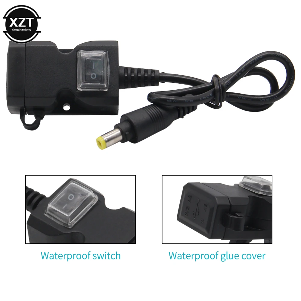 Dual Port USB Mobiliojo Telefono Įkroviklis, Vandeniui Motociklas Motociklo Rankenos Kroviklis 5V 1A/2.1 Adapteris, Maitinimo Lizdas