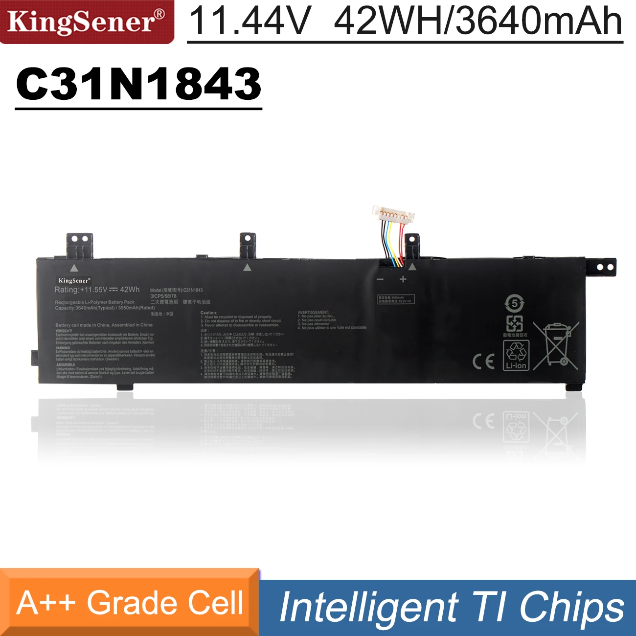 KingSener C31N1843 Nešiojamas Baterija ASUS VivoBook X432FA X532FL S14 S432 S432FA S432FL S15 S532 S532FA S532FL 0B200-03430000