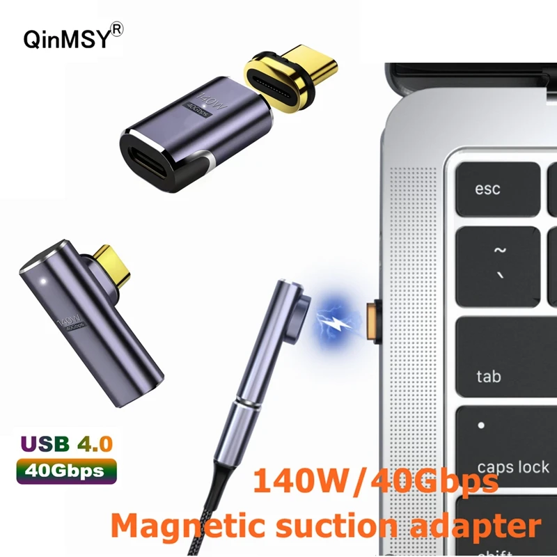 PD140W USB4.0 40Gbps Thunderbolt3 Magnetinio Adapteris USB C C Tipo Greitai Įkrauti Magnetas Keitiklio Kabelį, 8K@60Hz USB C Tipo Adapteris