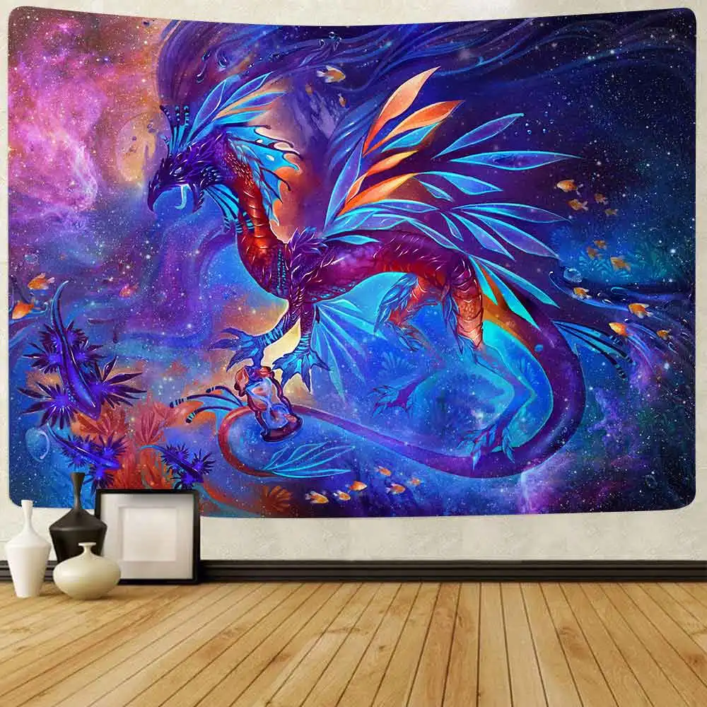 Simsant Trippy Miško Gobelenas Spalvinga Galaxy Dragon Meno Sienos Kabo Gobelenai Gyvenimo Kambario, Miegamasis Namų Bendrabučio Dekoras