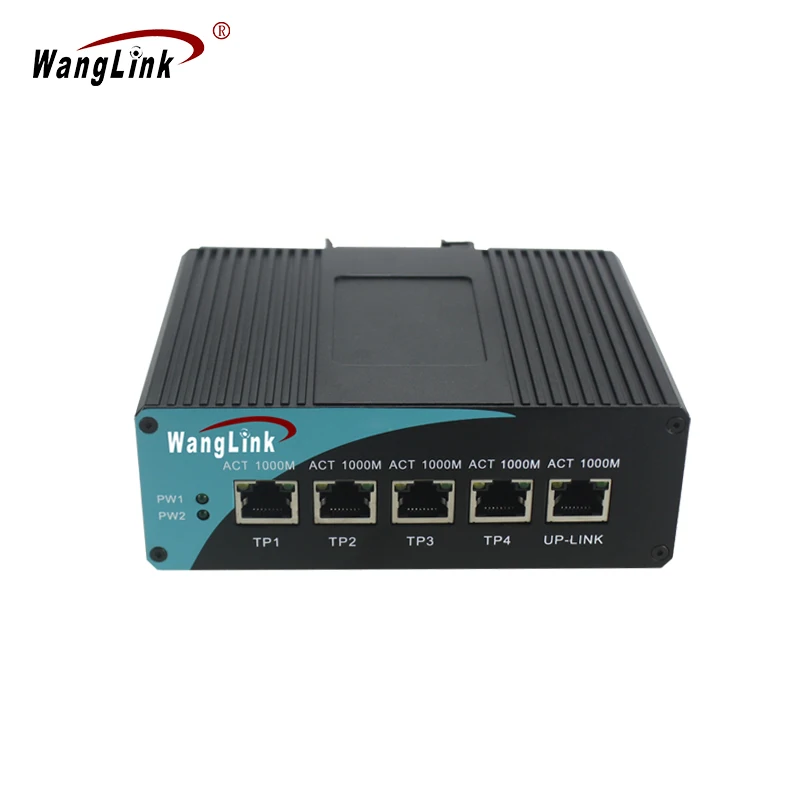Wanglink 5 Uostą Pramonės Poe Gigabit Switch 5 Port Ethernet Pramonės Tinklo poe komutatorius VAIZDO Kamera